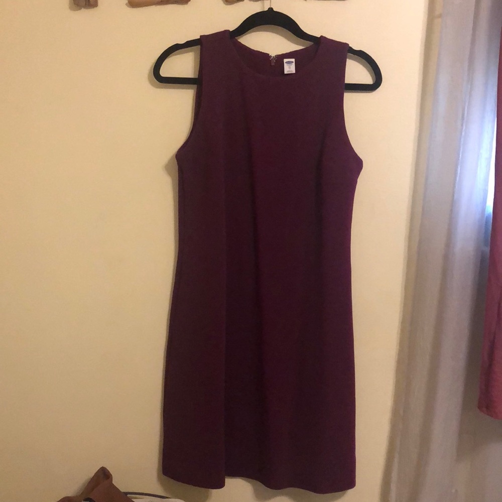 Wine colored shift dress